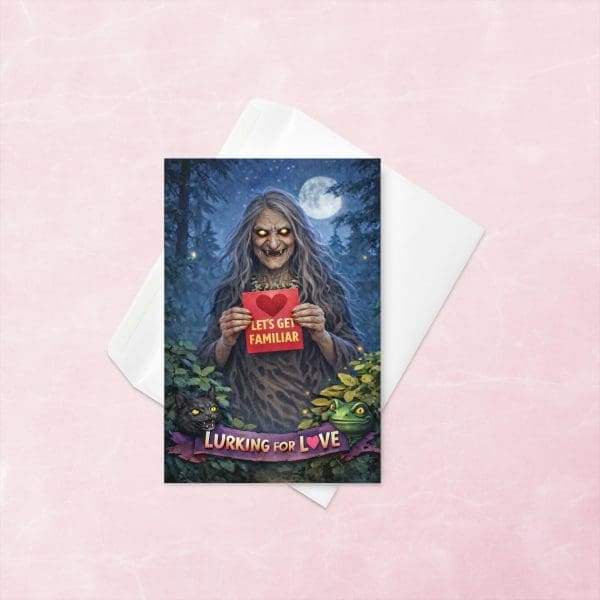 wicked witch with valentine's card